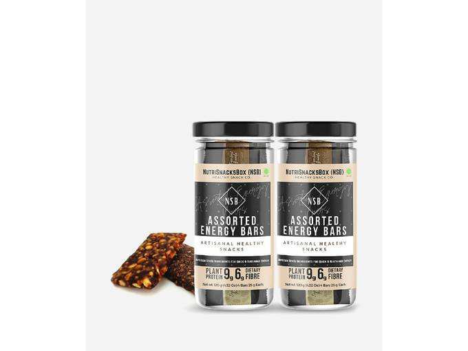 NUTRISNACKSBOX Assorted Energy Bars (2 jars with 4 pieces each)
