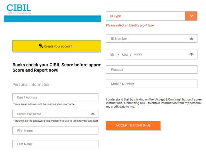 cibil score information page