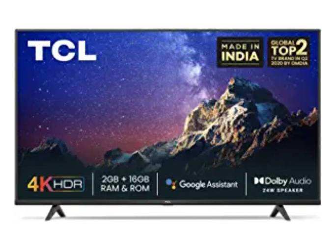 TCL 126 cm (50 inches) 4K Ultra HD Certified Android Smart LED TV 50P615 (Black) (2020 Model) | With Dolby Audio