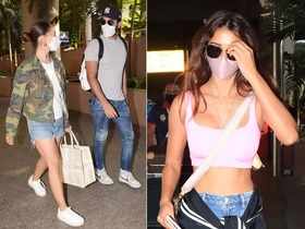 Nora Fatehi slays a semi-sheer corset bodysuit teamed with skinny jeans at  the airport - Masala