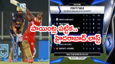 IPL 2021 Points Tableలో KKR టీమ్‌కి ఊరట.. SRH లాస్ట్