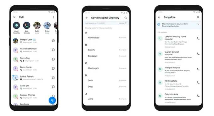 Truecaller Covid Hospital Directory