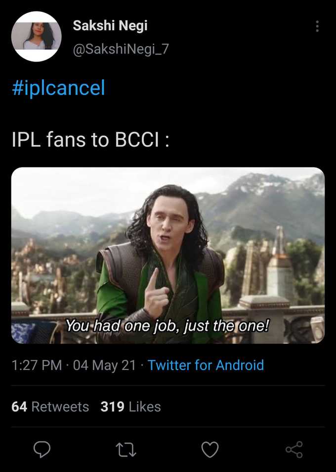 IPL Cancel: கலக்கல் ட்விட்டர் மீம்ஸ்!