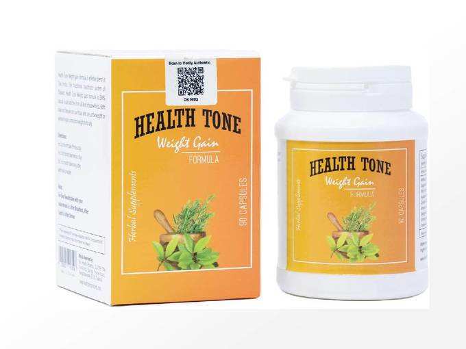 Health Tone Weight Gain Capsules - 100% Pure Herbal,90 capsules,500mg