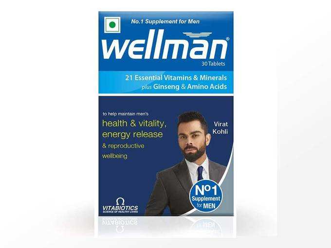 Wellman - Health Supplements (21 Essential Vitamins and Minerals, With Added Ginseng And Amino Acids) - 30 Tablets