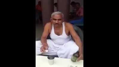 बीजेपी विधायक सुरेंद्र सिंह ने गोमूत्र पीते हुए बनाया वीडियो, कहा- इसी के कारण कोरोना से बचा हुआ हूं