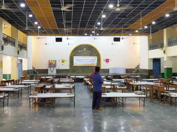 आरए गीता स्कूल में 50 बेड का कोविड हेल्थ सेंटर तैयार