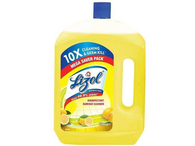 Lizol Disinfectant Surface &amp; Floor Cleaner Liquid, Citrus - 2 L | Kills 99.9% Germs