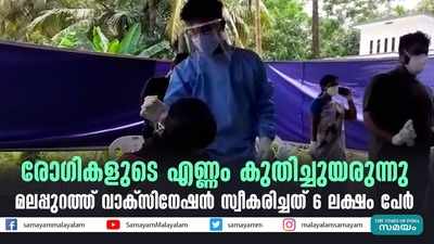 രോഗികളുടെ എണ്ണം കുതിച്ചുയരുന്നു; മലപ്പുറത്ത് വാക്‌സിനേഷന്‍ സ്വീകരിച്ചത് 6 ലക്ഷം പേര്‍