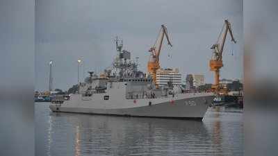 Mission Oxygen: कतर से ऑक्सिजन लेकर मुंबई पहुंचा नौसेना का जहाज आईएनएस तरकश