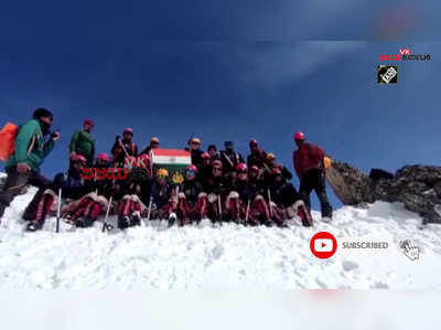 ಐಸ್ ಸ್ನೋ ಕ್ರಾಫ್ಟ್ ತರಬೇತಿಯಲ್ಲಿ ನಿರತ ಐಟಿಬಿಪಿ ಯೋಧರು!