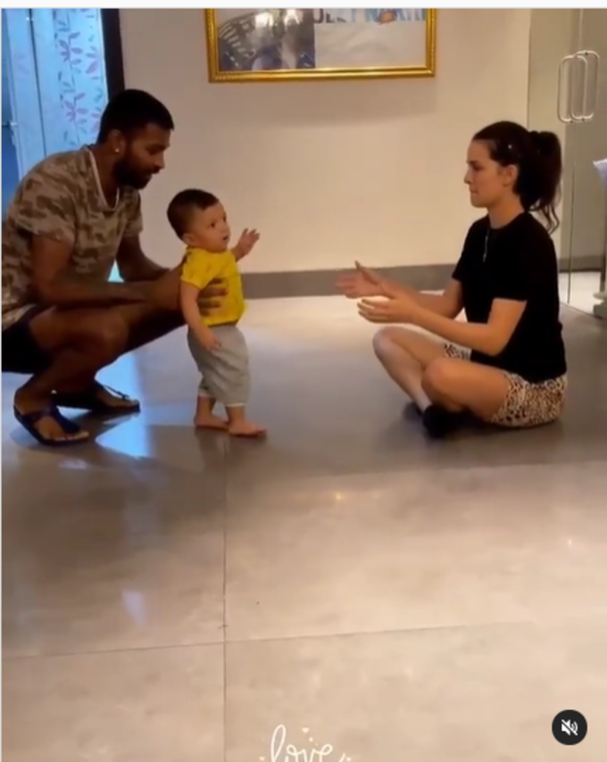 Hardik pandya, Agastya, Natasa Stankovic