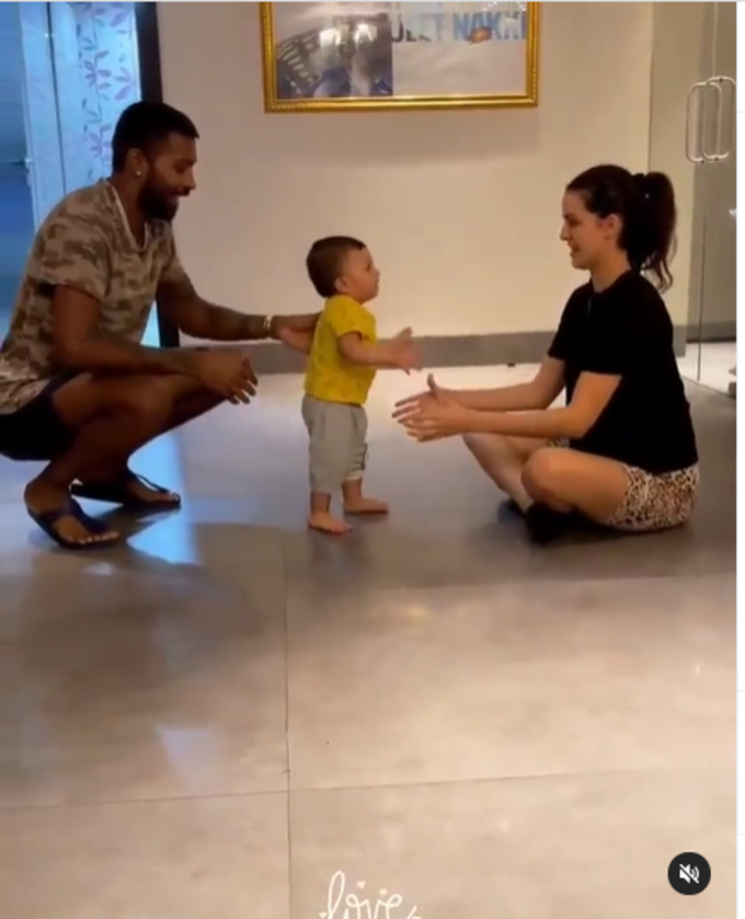 Hardik pandya, Agastya, Natasa Stankovic