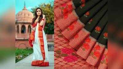 Saree At Amazon : किसी भी स्पेशल ऑकेजन  के लिए बेस्ट ऑप्शन हैं ये Silk Saree,  मिल रही 50% से ज्यादा की छूट