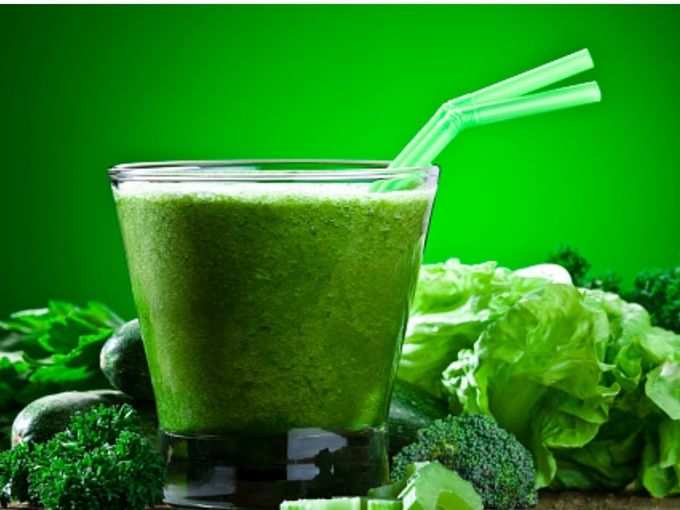 ​हरी सब्जियों का जूस (Green veggie juice)