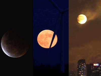 Super Flower Blood Moon: लाल रोशनी में नहाया चांद, देखें चंद्रग्रहण, ब्लड मून और सुपरमून की अद्भुत तस्‍वीरें