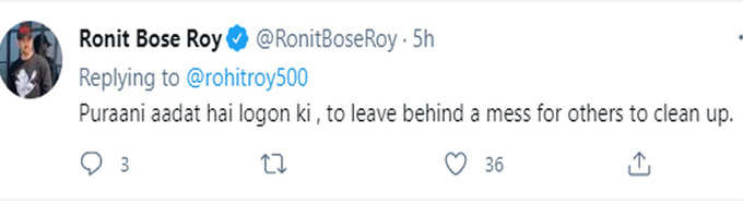 ronit roy tweet