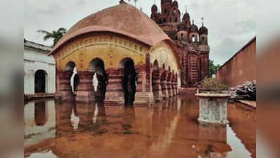 ইয়াসে জলমগ্ন কালনার টেরাকোটার পঞ্চবিংশতি রত্ন মন্দির