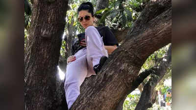 सनी लियोनी पेड़ पर चढ़कर क्‍या छिपा रही हैं? पिक्‍चर दिखाकर खुद खोल दिया राज