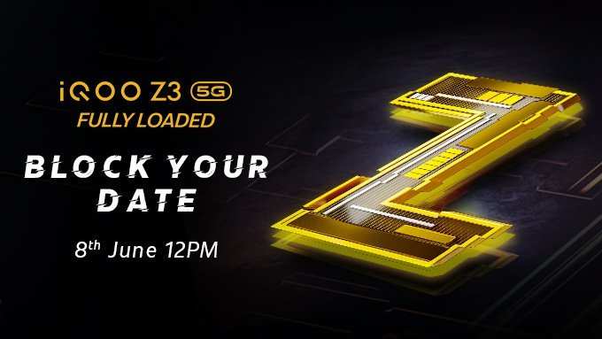 iQoo Z3 to launch in India on June 8