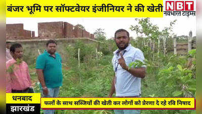 Dhanbad News: दिल्ली में नौकरी छोड़ धनबाद में बंजर भूमि पर फल-सब्जियों की खेती कर रहा सॉफ्टवेयर इंजीनियर