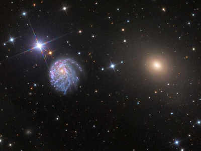 पड़ोसी की संगति में बिगड़ी चाल-ढाल, Hubble Telescope ने दिखाई अजीब गैलेक्सी की तस्वीर