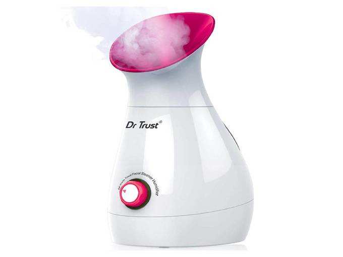 Dr Trust (USA) 3-in-1 Nano Ionic Facial Steamer Vaporizer Room Humidifier and Towel Warmer- 509 (Pink)