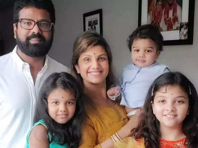 Rambha With Family