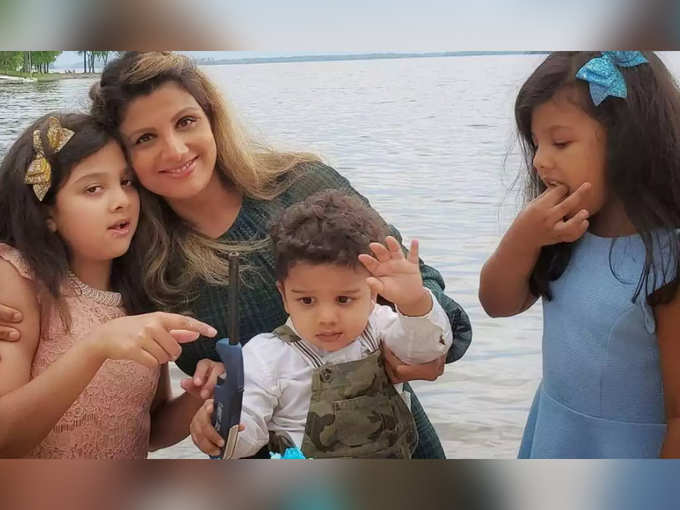 Rambha With Kids