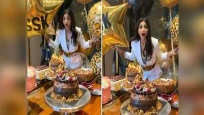सामने आई Shilpa Shetty के बर्थडे सेलिब्रेशन की झलक, Video में दिखी हंसी और खुशी