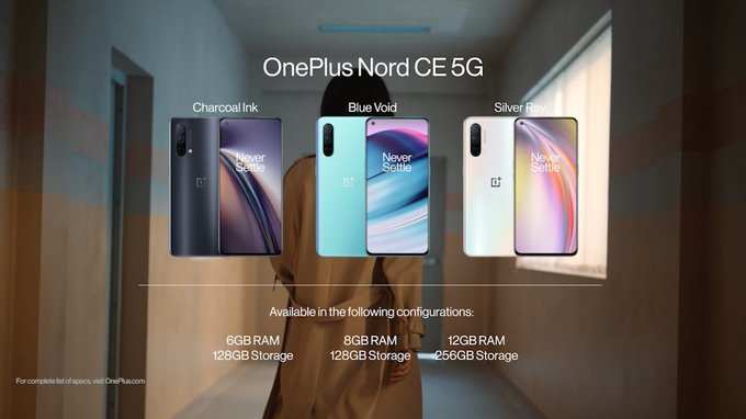 OnePlus Nord CE 5G Storage Variants