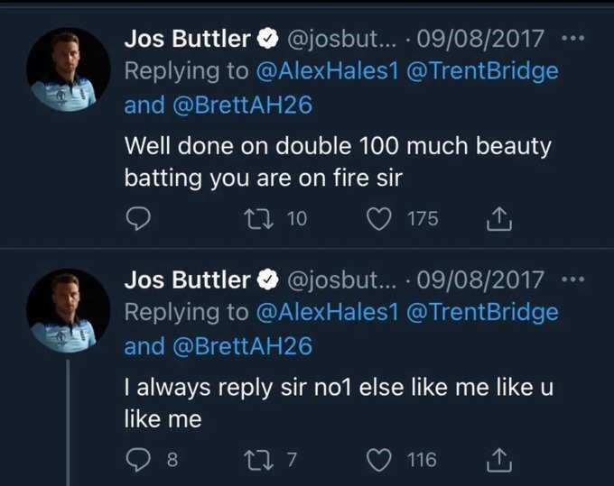 Buttler Old Tweet