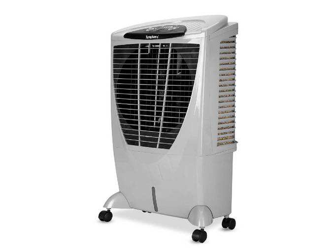 Symphony Winter+ Powerful Desert Air Cooler 56-litres, Air Fan, 4-Side Cooling Pads, Whisper-Quiet Performance & Low Power Consumption (Grey)