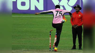 शाकिब अल हसन ने अंपायर से की बदतमीजी, पटके स्टंप्स, फैंस बोले- इंटरनैशनल क्रिकेट और IPL से बैन करो