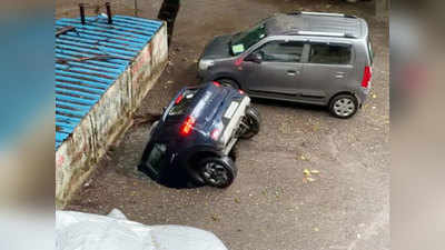 SUV Sinks Update मुंबई: पार्क केलेली कार अचानक बुडाली कशी?; BMCने सांगितलं नेमकं कारण