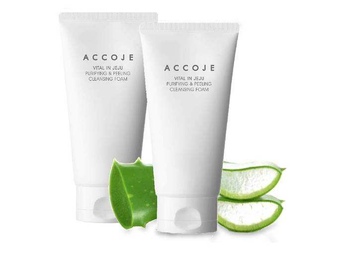 Accoje Vital in Jeju Purifying &amp; Peeling Cleansing Foam| Korean Face Washvs