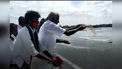 முக்கொம்பு வந்தடைந்த காவிரி நீருக்கு விவசாயிகள் செய்த மரியாதையை பாருங்க!