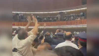 Pakistan Parliament Video: चिड़ियाघर बनी पाकिस्तानी संसद, गाली-गलौच पर उतरे सांसद