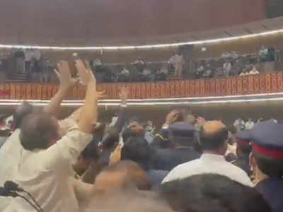 Pakistan Parliament Video: चिड़ियाघर बनी पाकिस्तानी संसद, गाली-गलौच पर उतरे सांसद