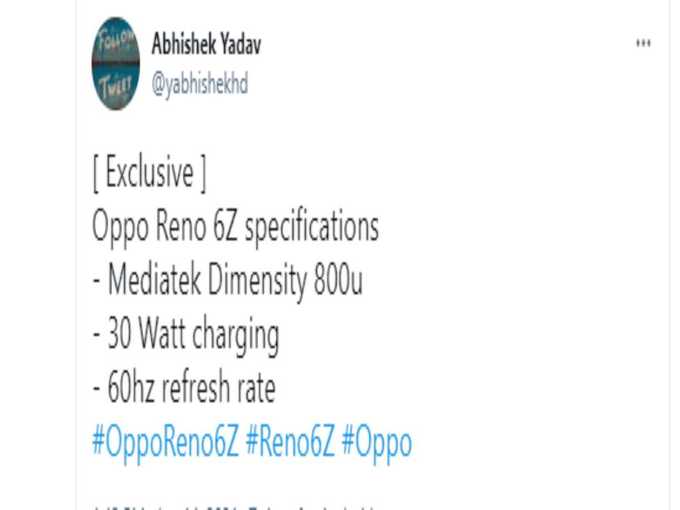 oppo reno 6z features