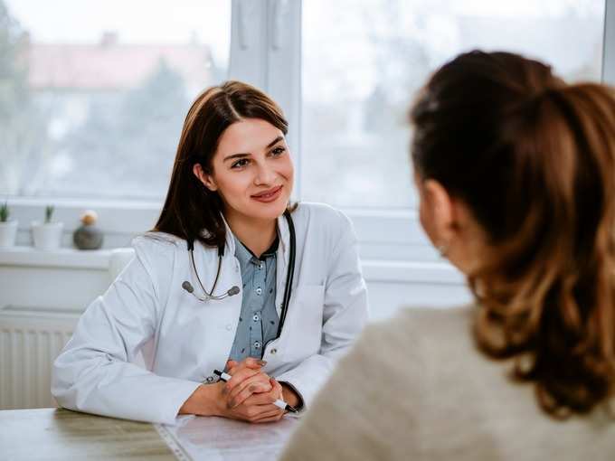 Doctor with patient