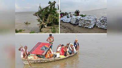बाराबंकी में सरयू नदी का बढ़ा जलस्तर, ग्रामीणों ने शुरू किया पलायन