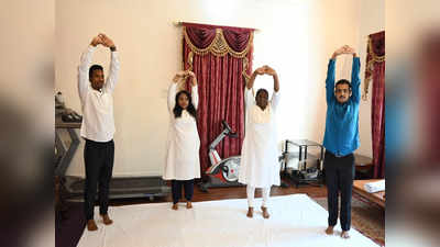 Jharkhand News : अंतराष्ट्रीय योग दिवस पर राज्यपाल और केंद्रीय मंत्री ने घर में किया योग