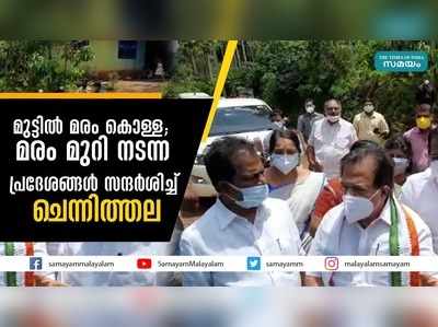 മുട്ടില്‍ മരം കൊള്ള;  മരം മുറി നടന്ന പ്രദേശങ്ങള്‍ സന്ദര്‍ശിച്ച് ചെന്നിത്തല