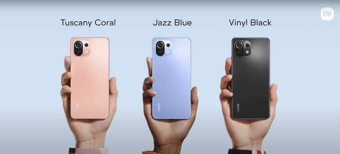 Mi 11 Lite Color Variants