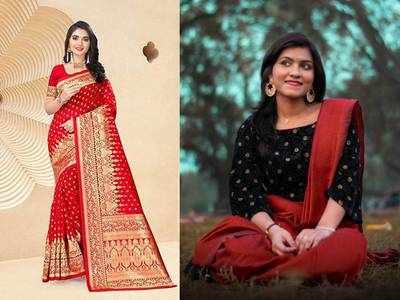 Red Saree : इन Banarasi Red Saree से आपको मिलेगा पर्फेक्ट एथनिक लुक और आप लगेंगी सबसे ज्यादा खूबसूरत, 50% से ऊपर डिस्काउंट पर खरीदें