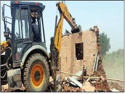Faridabad News : गांव नचौली और खेड़ी कला में दो अवैध कॉलोनियों को तोड़ा