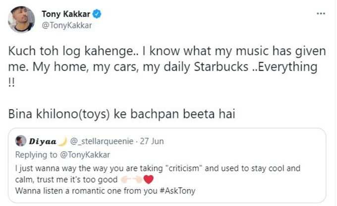 TONY KAKKAR TWITTER