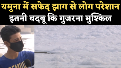 Delhi Yamuna River News: यमुना में लगातार बन रहा जहरीला सफेद झाग, बदबू से लोग परेशान