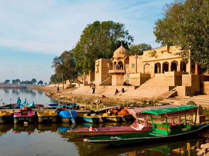 गडीसर झील में बोटिंग - Gadisar Lake, Jaisalmer in Hindi